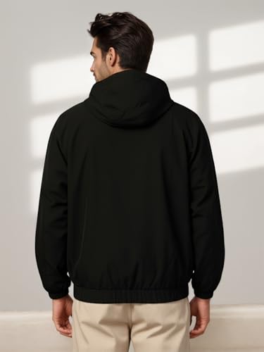 Image of CHKOKKO Sunscreen Jacket for Men Windcheater Hooded Zipper Sports Jacket | UV Protection | Sun Protective | Lightweight Water Resistant | Riding Biker | Outdoor Travel Gym Running