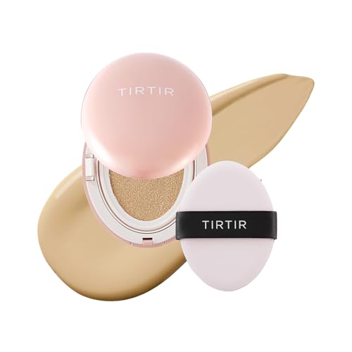 Image of TIRTIR Mask All-Cover Cushion Foundation, Full coverage, Skin fit, Satin Glow Finish, Korean Cushion Foundation #24W SOFT BEIGE, 4.5g