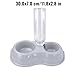 Syyavrrta Pet Double Bowl with Water Bottle for Cats and Small Dogs - Convenient Feeding Solution with Removable Dispenser