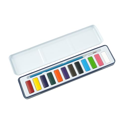 Pintura De Color De Agua Lavable Para Niños: Pintura De Acuarela Lavable Para Niños | Colores Vívidos De Secado Rápido, Suministros De Arte Portátiles Con Caja De Metal Para Niños, Adultos, Familiares