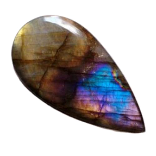Labradorite jaune naturelle cabochon flashy pour remplacer une pierre de pendentif