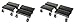 Vestil SDOL-2 Steel Dolly Set, 500 lbs Capacity, 8" Length x 8" Width x 3-5/8" Height Deck, Pack of 2 (2)