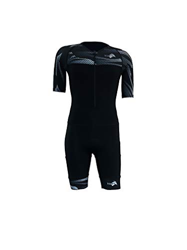 Kiwami Prima 2 LD Aero Graphite Black - Sleeved Tri Suit - Trisuits - Trisuits Triathlon Men (X-Large)