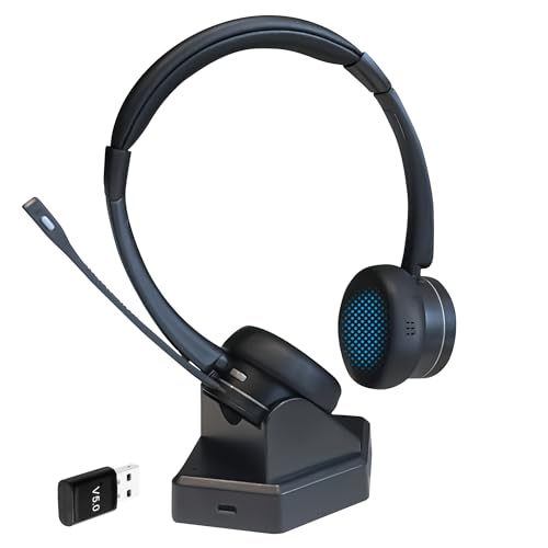 Cuffie Wireless Bluetooth Con Cancellazione Del Rumore E Microfono – Per PC, Call Center, Teams, Zoom E Musica - 2