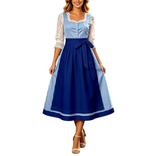 Trachtenmode knielang vestido bávaro transpirable para fiestas de disfraces