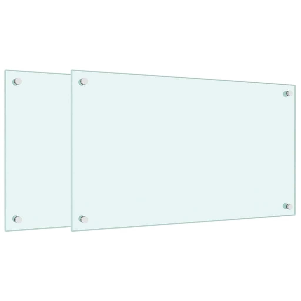 Generisch Küchenrückwände 2 STK. Weiß 70x40 cm Hartglas,Heim Garten,Küche Esszimmer,Küchenhelfer -utensilien-3315783