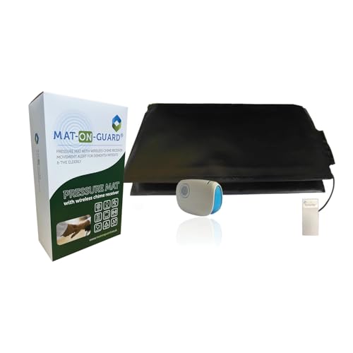 Mat-On-Guard IP-100ng. Now - MEDICALLY DISINFECTED and Sealed - Floor Sensor Mat for The Elderly and Dementia Care Patients. Wireless with a Portable Alarm Receiver.