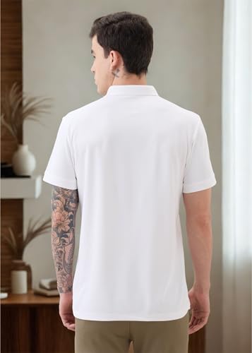Image of Nostrum Cotton Half Sleeve T-Shirt for Men Boys, Regular Fit, Cherry, Stylish Mens T-Shirts, Polo T Shirt for Man, Collar T Shirts for Men