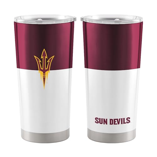 Image of Logo Brands 20 oz Powder Coat Tumbler- Insulated Tumbler with Lid for Water, Iced Tea or Coffee, Smoothie and More