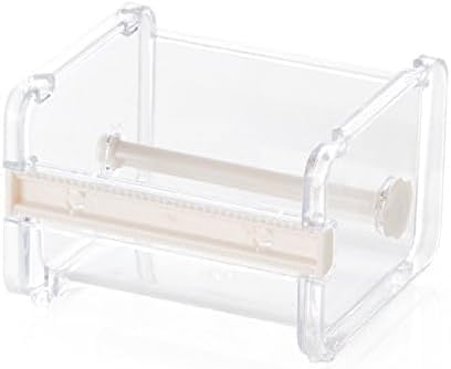 1Pc Clear Visible Washi Packaging Tape Dispenser,Office Tape Holder,Tape Holder Organizer Desktop, Storage Tape Cutting Multi Tape Dispenser,DIY