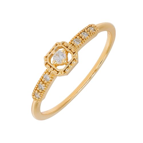 Bague de fiançailles en moissanite et or 9 carats pour une demande unique