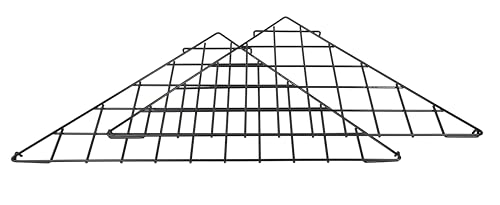 Sswbasics 40412-2 Triangle Black Wire Grid Shelf -- Set Of 2 thumb #3