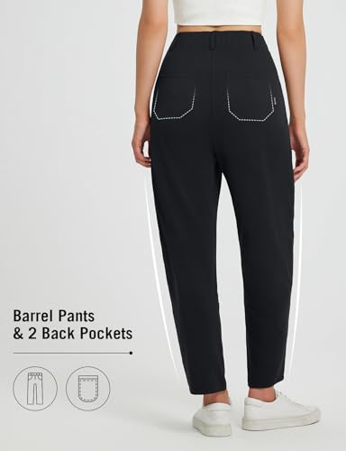 baleaf Womens Ankle Barrel Pants Stretch Travel Pants Petite Work Pants Casual Slacks with Pockets3