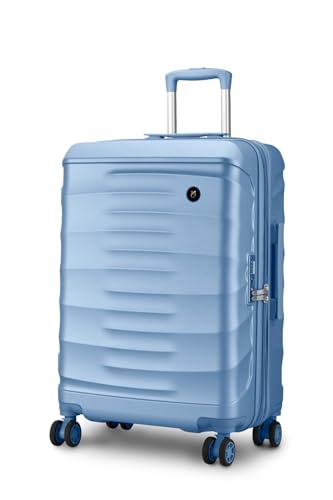 Image of Maleta Crescent Check-in Medium | 65 cms TSA Lock,Expandable,Anti-Theft Zipper,Wet-Dry Compartment | Medium Size Trolley Bags for Luggage| Suitcase for Travel (Blue, Check-in Medium)