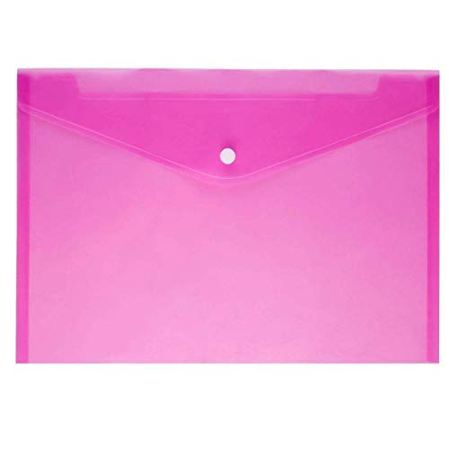 Image of DIY Crafts Style No # 4, Pack Of 48 Pc, Poly Envelope Folder with Snap Button Closure, Waterproof Transparent Project En (Style No # 4, Pack Of 48 Pc)