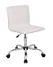 AmazonBasics Modern Adjustable Low Back Armless Ribbed Task Desk Chair, White, BIFMA Certified