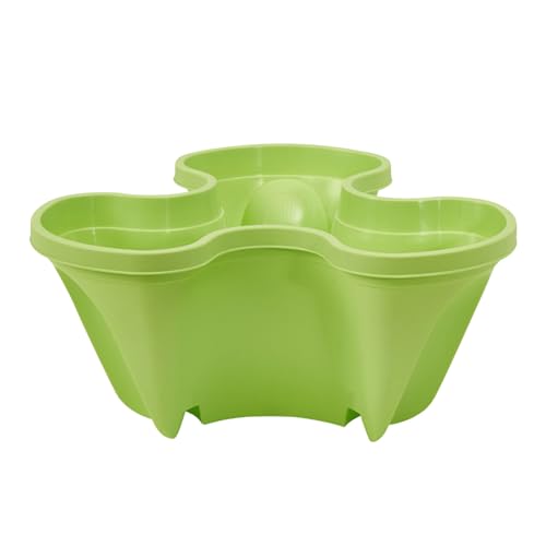 Vaso Autoirrigante Torre Fragola Torre Fioriera su Ruote Giardino Verticale Colonna a Spirale Set di Vasi da Giardino con Rullo Vaso da Fiori Impilabile (Green, One Size)