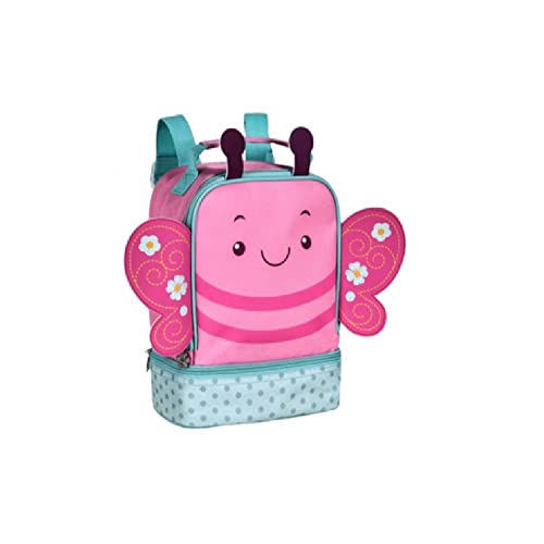 Kit Mochila Escolar de Rodinhas e Lancheira Borboleta - Clio