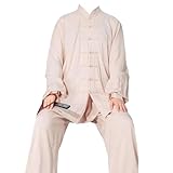 Unisex Kung Fu und Tai Chi Uniform,Traditionelle Chinesische Kampfkunstkleidung,Leichte Kostüme für Kung-Fu-Morgenübungen,Locker Und Bequem,für Meditation,Kampfsport,Wing Chun-Bekleidung