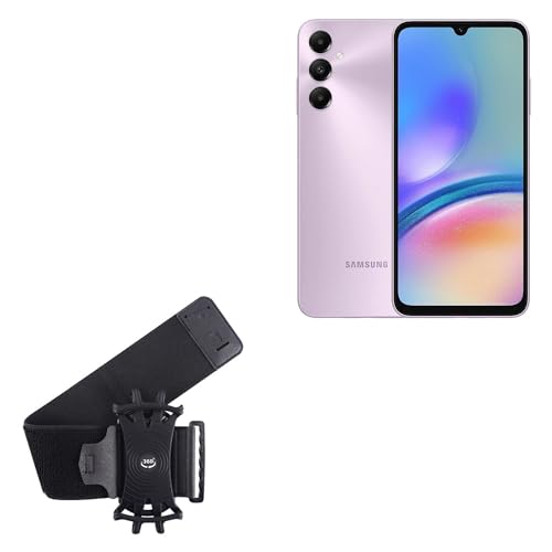 BoxWave Holster Compatible with Samsung Galaxy A05s - ActiveStretch Sport Armband, Adjustable Armband for Workout and Running - Jet Black