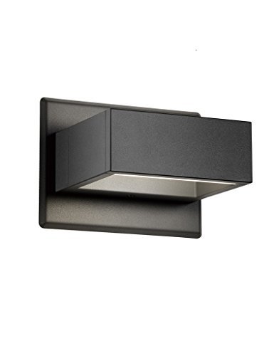 Inowel Waterproof Outdoor Lighting Surface Mounting LED Wall Lamp, Painted Gery Color Aluminium Finished 3000K Warm Light Color