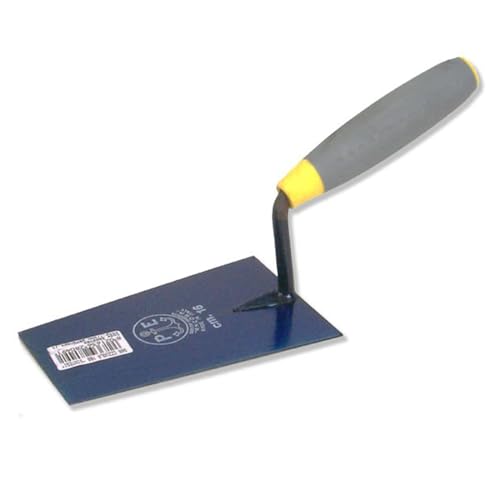 La zappa Cazzuola Ancora per muratore a punta quadra in acciaio temperato con manico antiscivolo (180 mm)