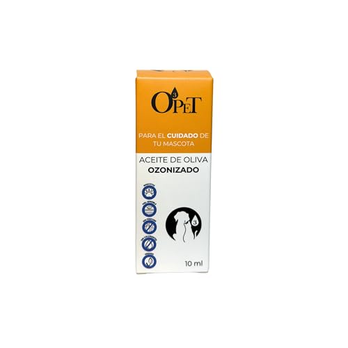 O3Pet Aceite de Oliva Ozonizado para Perros y Gatos - Casos Severos Piel, Heridas Profundas - Natural Ecológico - Tratamiento Intensivo 1200IP - 10ml