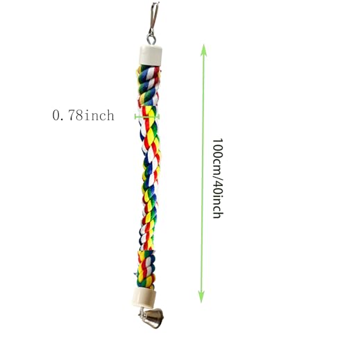 Image of Bird Rope Perch & Birds Swing Set, 40'' /60'' /79''