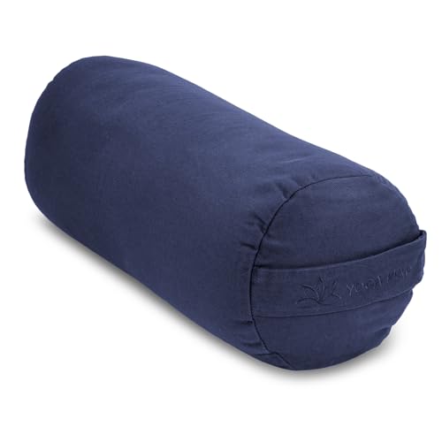 Yoga-Mad Yoga Bolster, Eco Friendly Buckwheat Bolster, 61cm x 23cm, Removable Washable Cover, Ideal for Yoga, Meditation and General Support Yoga-Mad Yoga Bolster, Eco Friendly Buckwheat Bolster, 61cm x 23cm, Removable Washable Cover, Ideal for Yoga, Meditation and General Support