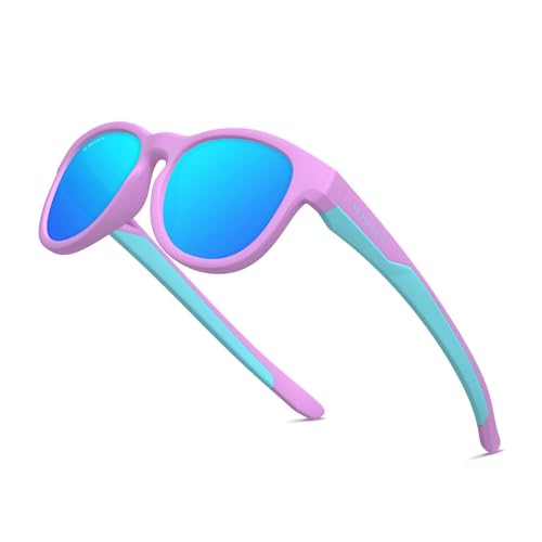 Kids Polarized Sunglasses TPEE Flexible Frame Sports Baseball Softball for Boys Girls Age 5-13 - Main Image