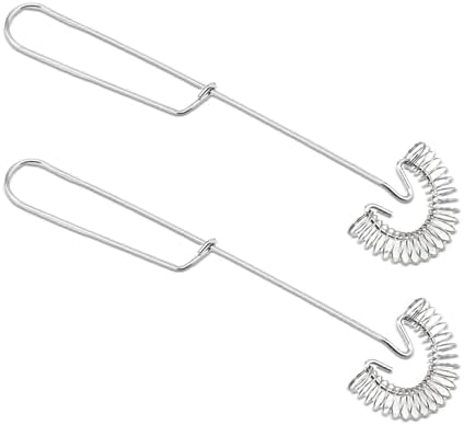 KarDoL 2 Pack Egg Whisk Sauce Whisk Gravy Whisk Scandinavian Type Flat Whisk Handheld Stainless Steel Wire, Small Spring Coil Whisk Egg Frother Milk Beater Blender Spiral Whisk Whipper Cooking Tools