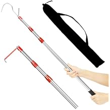 TOKPELA Cargo Grabber Reach Retriever Tool, Truck Cargo Grabber, 6.3FT Telescoping Pull Pole with 2 Hook, Grabber Reach Tool for Pickup Truck Bed, Heavy Duty Truck Accessories