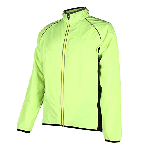 Casaco de Ciclismo de Estrada, Verde Com Zíper Completo, Aplicação Ampla, Jaqueta Esportiva Ao Ar Li