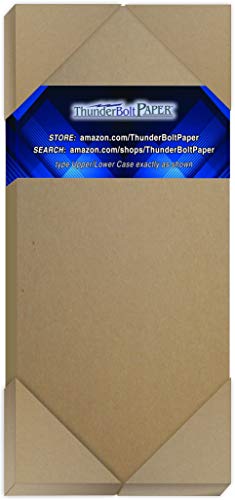 25 Sheets Brown Chipboard 60 Point Extra Thick 4X9 Inches Size Fits #10 Envelope .060 Caliper X Heavy Cardboard as Thick as 15 Sheets 20# Paper