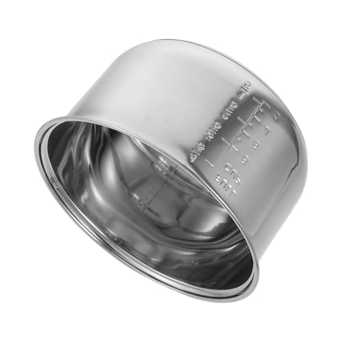 Ipetboom Recipiente Interior de Acero Inoxidable para Olla Arrocera Reemplazo Resistente para Cocción Arroz Vapor Guisos y Gachas Distribución de Calor para Uso Doméstico