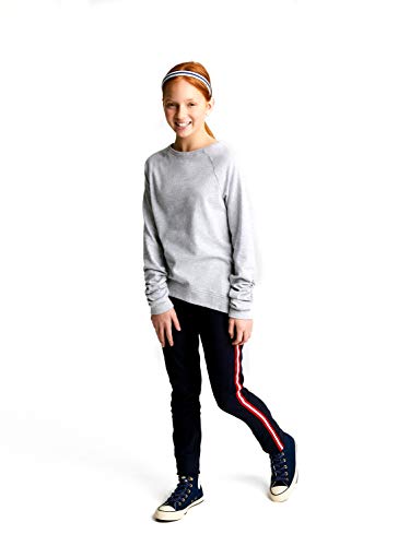 Image of French Toast Girls' Adjustable Waist Stretch 5 Pocket Taping Skinny Pant, Navy, 2T