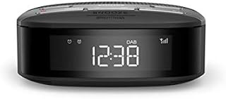 Philips Radio Alarm Clock R3505/12 Radio DAB+ (Double Alarm, Sleep Timer, Compact Design, DAB+/FM Digital Radio, Automatic Time Synchronization, Battery Backup)