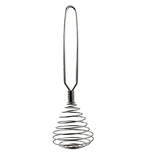 1 Pcs 8 Inch Stainless Steel Spring Whisk Mini French Spring Coil Whisks Egg Whisk Wire Whip Cream Beater Kitchen Utensils For Stirring, Baking And Cooking (Silver) #TOP1