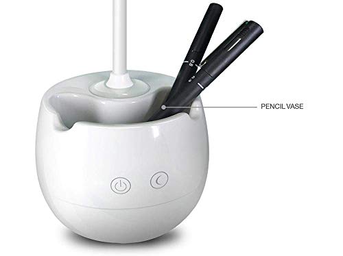 Image of IDOLESHOP Rechargeable LED Touch On /Off Switch Study Lamp , White , Pack of 1, Plastic.