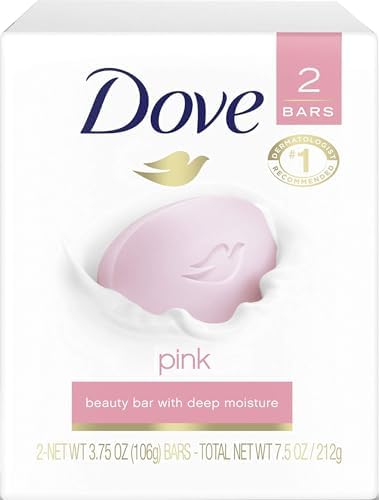 Dove Beauty Bar For Softer Skin Pink More Moisturizing Than Bar Soap 3.75 oz 2 Bars