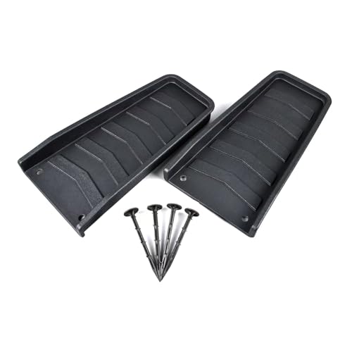 WESTERN SUPPLY HARDWARE Downspout Splash Block, 17” Decorative Rain-Gutter Downspout Extensions, Splashguard, Rain Gutter Guard with Fixable Nails (2 Pack, Black)