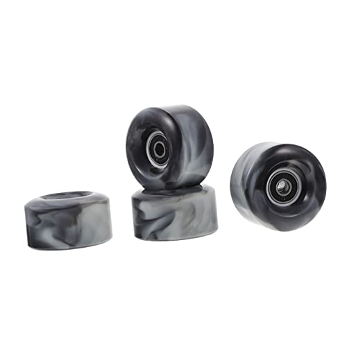 Parliky Skating Wheels Set 4pcs Cruiser Wheels for Roller Skates Durable Pu Material Easy to Install