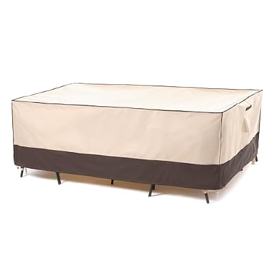 F&J Outdoors Heavy Duty Rip-Stop Fabric Extra Large Anti-UV Waterproof Patio Furniture Covers, 140"x86"x30.5"