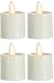 Produktbild sompex 4er Set Flame LED Teelicht 39000 Elfenbein, fernbedienbar