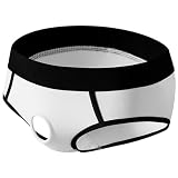Boxer da uomo con foro per il pene, sexy, open crotch, slip erotici, elasticizzati, con anello in silicone, sexy, open frontale, con sacchetto cavo, taglio out, bikini, O bianco., S