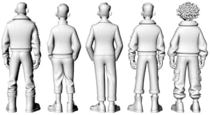 MRY-SFW XJTR35069 1/35 High Detail Modern Male Character Figure Set 3D Printed Unpainted Model Anime Collection 1 Set image 4