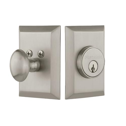 Image of Nostalgic Warehouse New York Plate Single Cylinder Deadbolt Lock