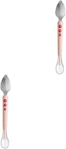 Veemoon 2 Pçs Raspador De Frutas Colheres De Silicone Talheres Da Criança Suprimentos De Alimentação Da Criança Suprimentos De Alimentação Para Bebê Purê Raspagem Colher De Purê De Frutas