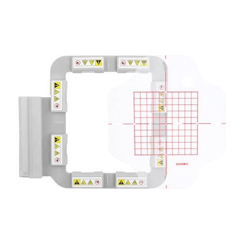 Image of Sew Tech Magnetic Embroidery Hoop for Brother Innov-is NQ1700E NQ1600E NV880E Stellaire XJ1 XE1 Dream Machine XV8550D Luminaire XP2 XP3 V3LE Quattro 6000D Machine, 4 inchx4 inch Mighty Snap Magnet Frame