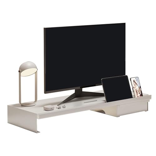 Support ecran ordinateur acier carbone avec porte telephone et tiroir - 2